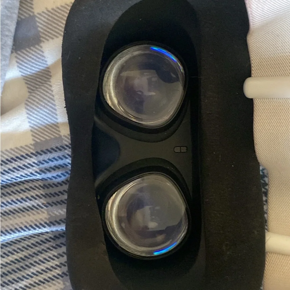 White VR Headset With Controllers
